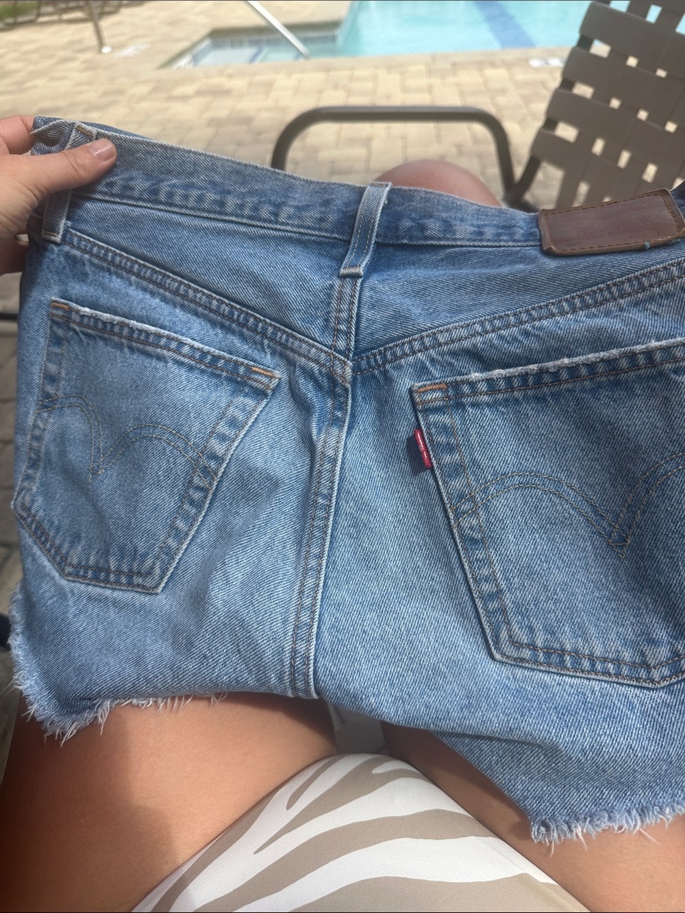 Levi's Light Blue Denim Cutoff Shorts